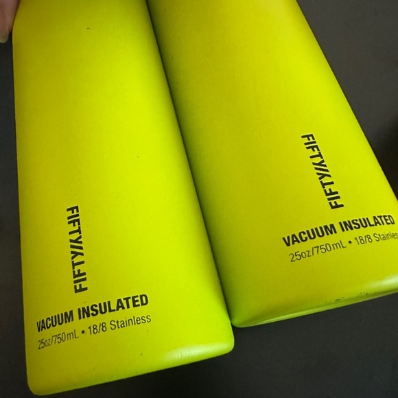Set of Two Fifty Fifty Bright Green Water Bottles - Picture 7 of 7